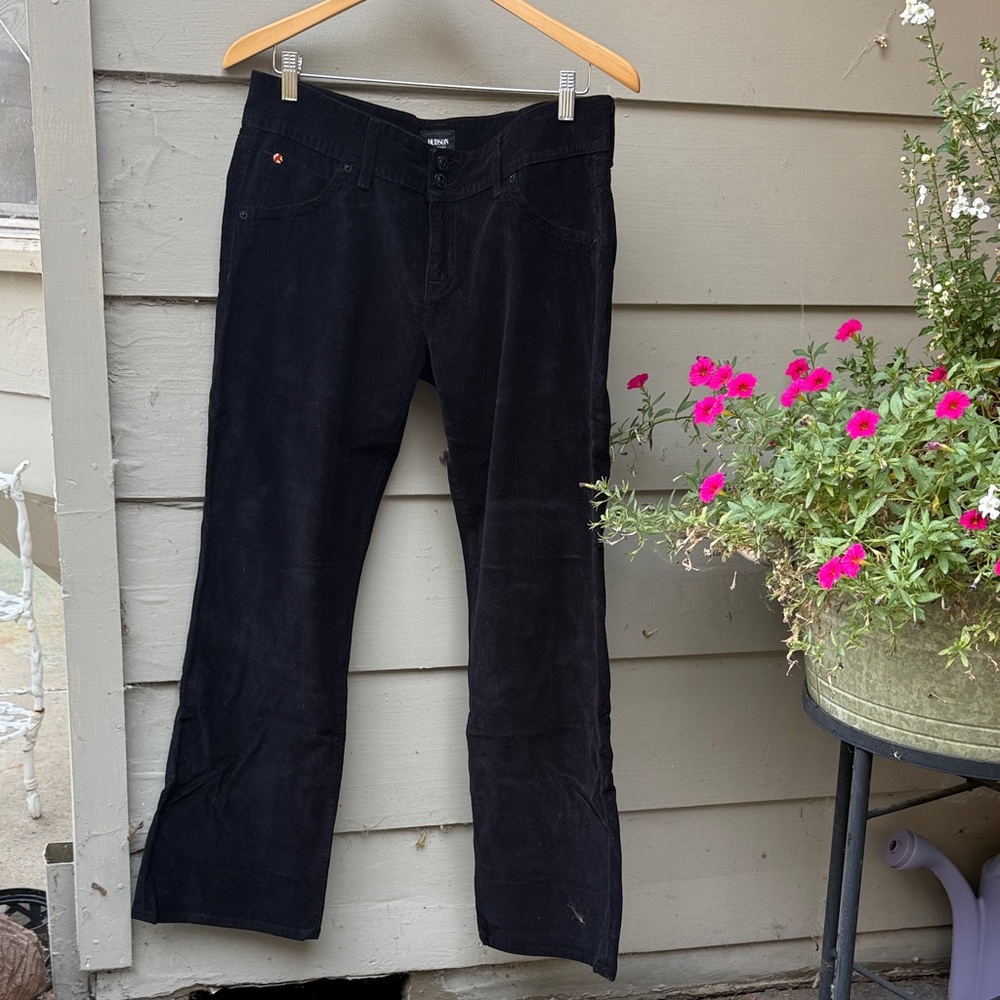 Hudson Jeans Women's Black Corduroy Boot Cut Flap Pocket